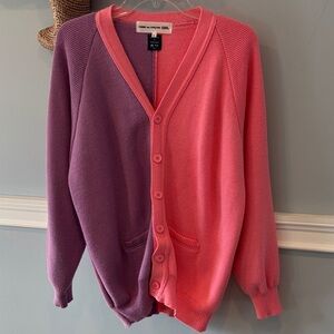 Comme des Garçons GIRL x Lochaven of Scotland Pink and Purple Cardigan